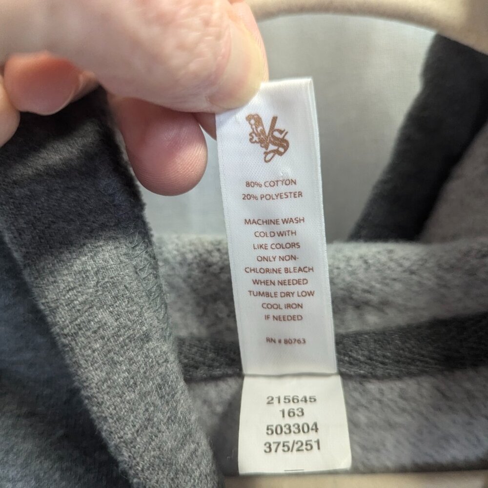 Victoria's Secret Plush & Lush Size Small Gray Sweat Jacket in Trench-Style - Picture 15 of 15